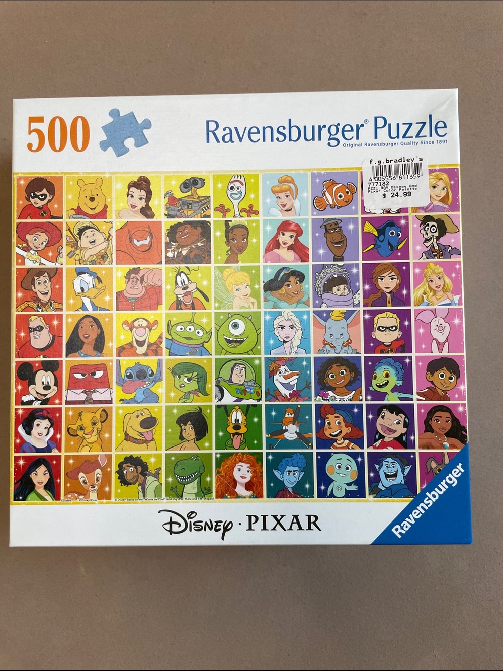 Ravensburger Disney • Pixar 500-Piece Colorful Characters Puzzle - White Box